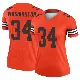 ＃34 Women's Zion Washington Orange Legend Cleveland Browns Inverted Jersey