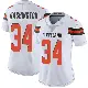 ＃34 Women's Zion Washington White Limited Cleveland Browns Vapor Untouchable Jersey
