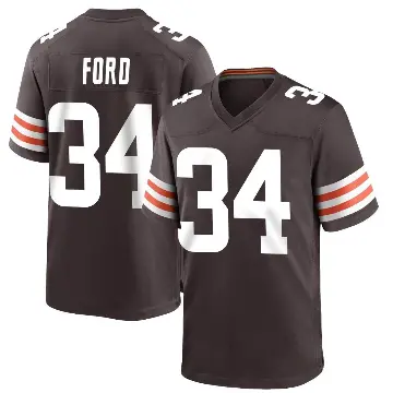 ＃34 Youth Jerome Ford Brown Game Cleveland Browns Team Color Jersey
