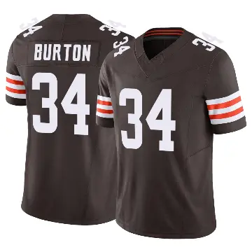 ＃34 Youth Michael Burton Brown Limited Cleveland Browns Vapor F.U.S.E. Jersey