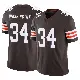 ＃34 Youth Zion Washington Brown Limited Cleveland Browns Vapor F.U.S.E. Jersey