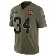 ＃34 Youth Zion Washington Olive Limited Cleveland Browns 2025 Salute to Service Jersey