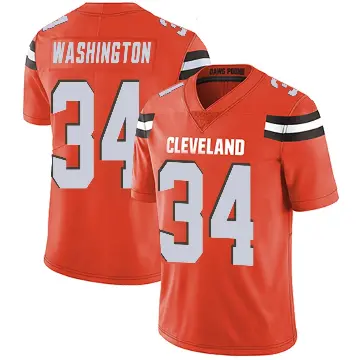 ＃34 Youth Zion Washington Orange Limited Cleveland Browns Alternate Vapor Untouchable Jersey