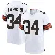 ＃34 Youth Zion Washington White Game Cleveland Browns Jersey