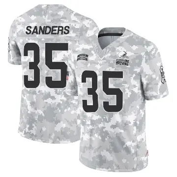 ＃35 Men's Raheim Sanders Arctic Camo Limited Cleveland Browns 2024 Salute to Service Jersey