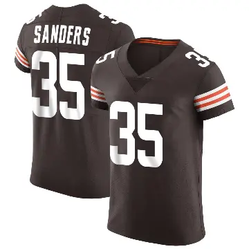 ＃35 Men's Raheim Sanders Brown Elite Cleveland Browns Vapor Jersey