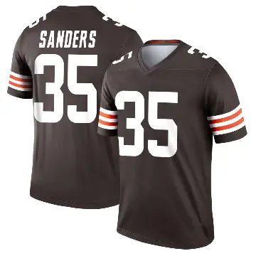 ＃35 Men's Raheim Sanders Brown Legend Cleveland Browns Jersey