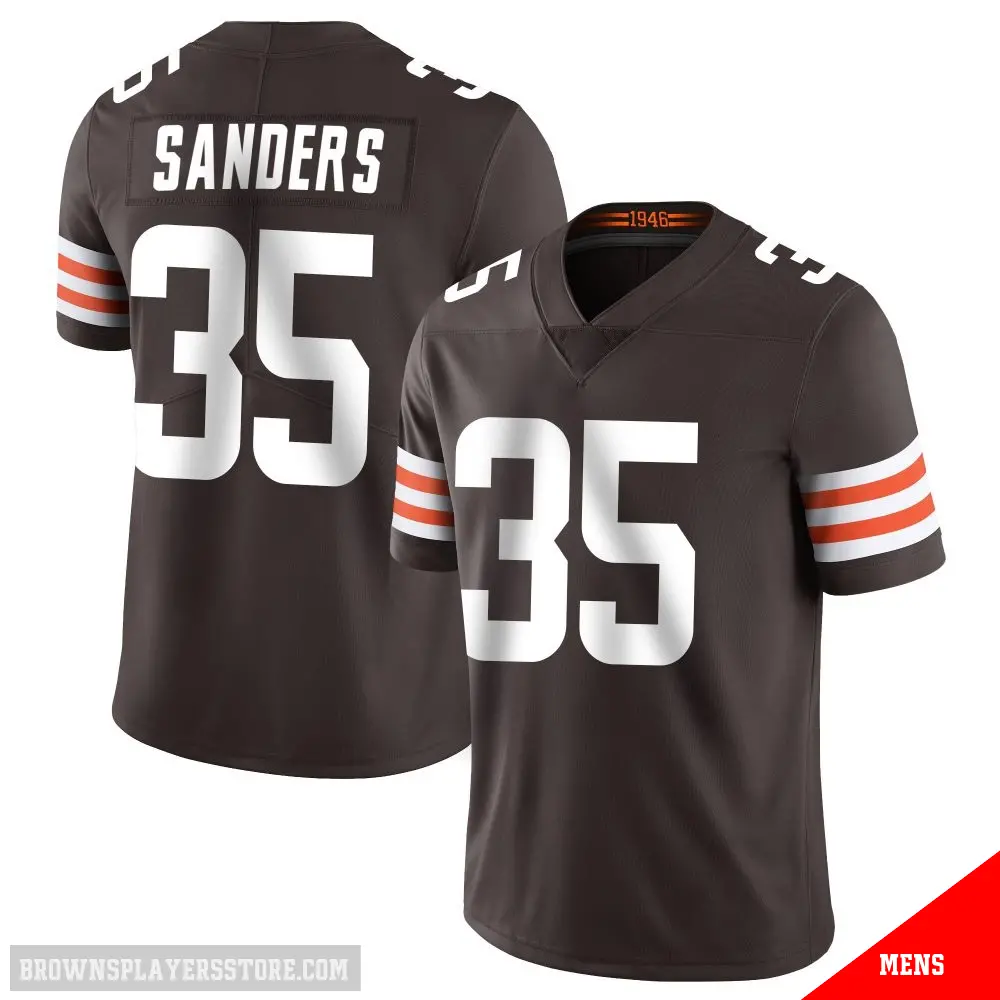 ＃35 Men's Raheim Sanders Brown Limited Cleveland Browns Team Color Vapor Untouchable Jersey