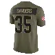 ＃35 Men's Raheim Sanders Olive Limited Cleveland Browns 2025 Salute to Service Jersey