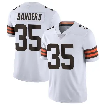 ＃35 Men's Raheim Sanders White Limited Cleveland Browns Vapor Untouchable Jersey