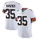 ＃35 Men's Raheim Sanders White Limited Cleveland Browns Vapor Untouchable Jersey
