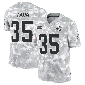 ＃35 Men's Toa Taua Arctic Camo Limited Cleveland Browns 2024 Salute to Service Jersey
