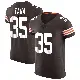 ＃35 Men's Toa Taua Brown Elite Cleveland Browns Vapor Jersey