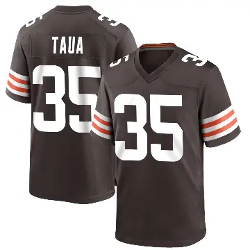 ＃35 Men's Toa Taua Brown Game Cleveland Browns Team Color Jersey