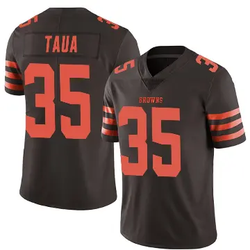 ＃35 Men's Toa Taua Brown Limited Cleveland Browns Color Rush Jersey