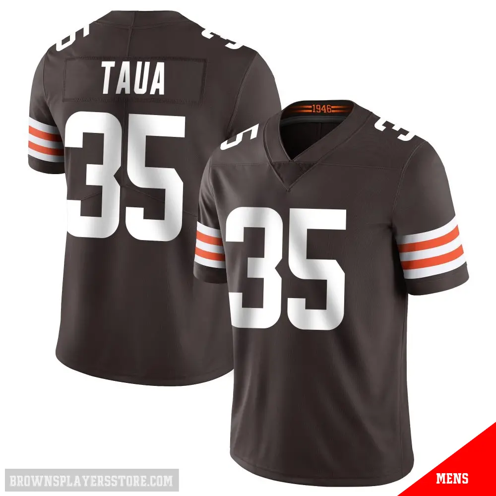 ＃35 Men's Toa Taua Brown Limited Cleveland Browns Team Color Vapor Untouchable Jersey