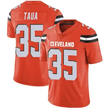 ＃35 Men's Toa Taua Orange Limited Cleveland Browns Alternate Vapor Untouchable Jersey