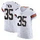 ＃35 Men's Toa Taua White Elite Cleveland Browns Vapor Jersey