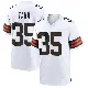 ＃35 Men's Toa Taua White Game Cleveland Browns Jersey