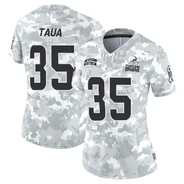 ＃35 Women's Toa Taua Arctic Camo Limited Cleveland Browns 2024 Salute to Service Jersey