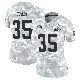 ＃35 Women's Toa Taua Arctic Camo Limited Cleveland Browns 2024 Salute to Service Jersey