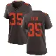 ＃35 Women's Toa Taua Brown Game Cleveland Browns Alternate Jersey