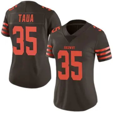 ＃35 Women's Toa Taua Brown Limited Cleveland Browns Color Rush Jersey