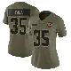 ＃35 Women's Toa Taua Olive Limited Cleveland Browns 2025 Salute to Service Jersey