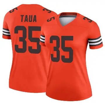 ＃35 Women's Toa Taua Orange Legend Cleveland Browns Inverted Jersey