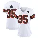 ＃35 Women's Toa Taua White Game Cleveland Browns 1946 Collection Alternate Jersey
