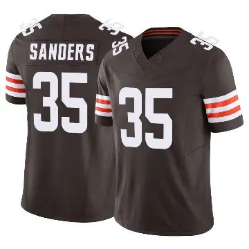 ＃35 Youth Raheim Sanders Brown Limited Cleveland Browns Vapor F.U.S.E. Jersey