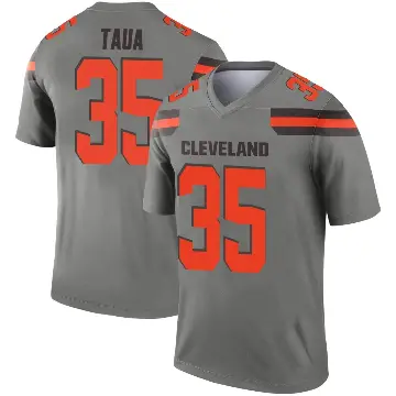 ＃35 Youth Toa Taua Legend Cleveland Browns Inverted Silver Jersey