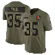 ＃35 Youth Toa Taua Olive Limited Cleveland Browns 2025 Salute to Service Jersey