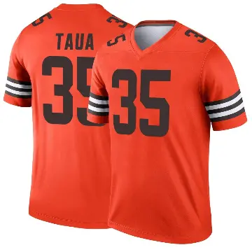 ＃35 Youth Toa Taua Orange Legend Cleveland Browns Inverted Jersey
