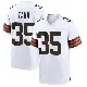 ＃35 Youth Toa Taua White Game Cleveland Browns Jersey