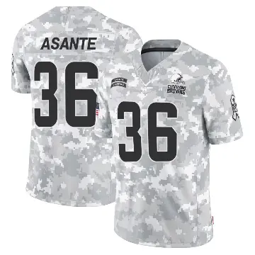 ＃36 Men's Eugene Asante Arctic Camo Limited Cleveland Browns 2024 Salute to Service Jersey