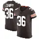 ＃36 Men's Eugene Asante Brown Elite Cleveland Browns Vapor Jersey