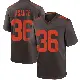 ＃36 Men's Eugene Asante Brown Game Cleveland Browns Alternate Jersey