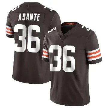 ＃36 Men's Eugene Asante Brown Limited Cleveland Browns Team Color Vapor Untouchable Jersey