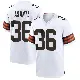 ＃36 Men's Eugene Asante White Game Cleveland Browns Jersey