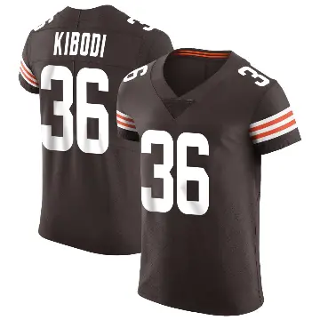 ＃36 Men's Jacob Kibodi Brown Elite Cleveland Browns Vapor Jersey
