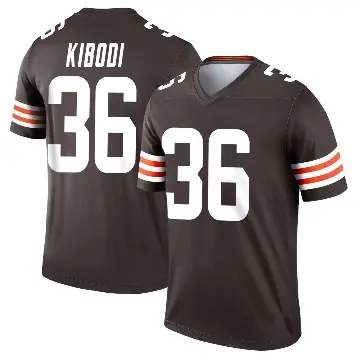 ＃36 Men's Jacob Kibodi Brown Legend Cleveland Browns Jersey