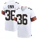 ＃36 Men's Jacob Kibodi White Game Cleveland Browns Jersey