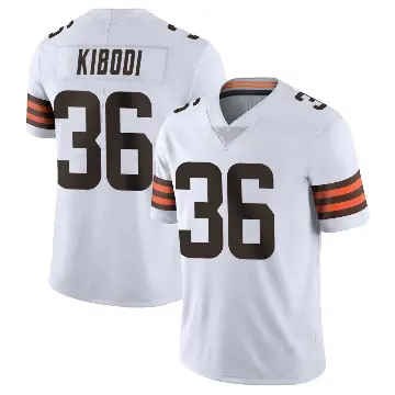 ＃36 Men's Jacob Kibodi White Limited Cleveland Browns Vapor Untouchable Jersey