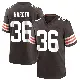＃36 Men's T.J. Harden Brown Game Cleveland Browns Team Color Jersey
