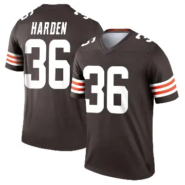＃36 Men's T.J. Harden Brown Legend Cleveland Browns Jersey
