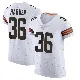 ＃36 Men's T.J. Harden White Elite Cleveland Browns Vapor Jersey