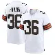＃36 Men's T.J. Harden White Game Cleveland Browns Jersey