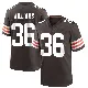 ＃36 Men's Trayveon Williams Brown Game Cleveland Browns Team Color Jersey