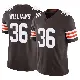 ＃36 Men's Trayveon Williams Brown Limited Cleveland Browns Vapor F.U.S.E. Jersey